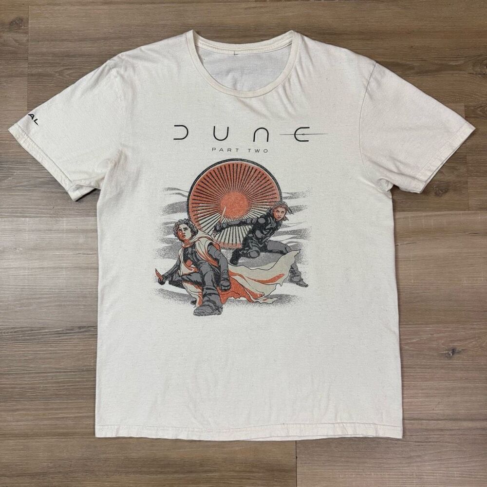 Regal Cinemas Dune Part 2 Promo Graphic Tee Shirt Size Large Light Beige Merch